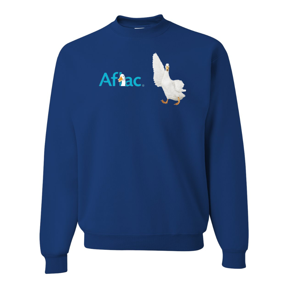Men's Aflac Logo and Duck JERZEES NuBlend Crewneck Sweatshirt