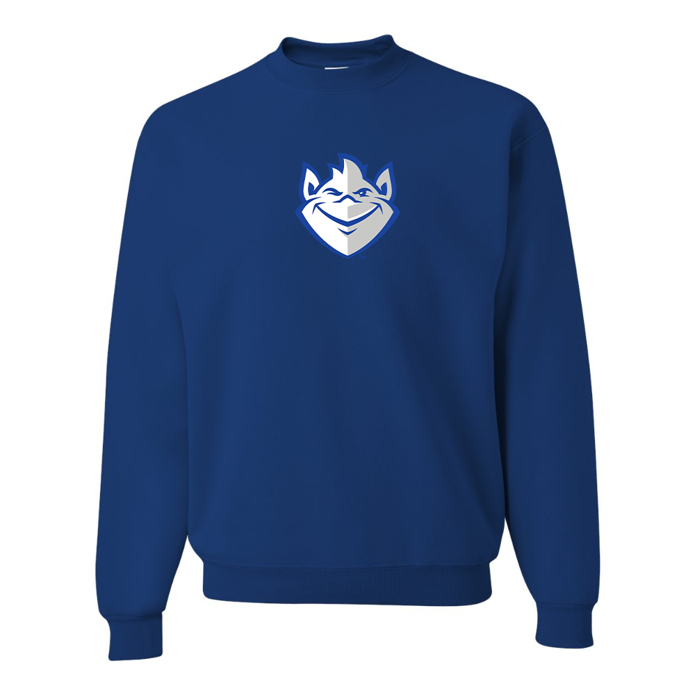 Men's Saint Louis Billikens Logo JERZEES NuBlend Crewneck Sweatshirt