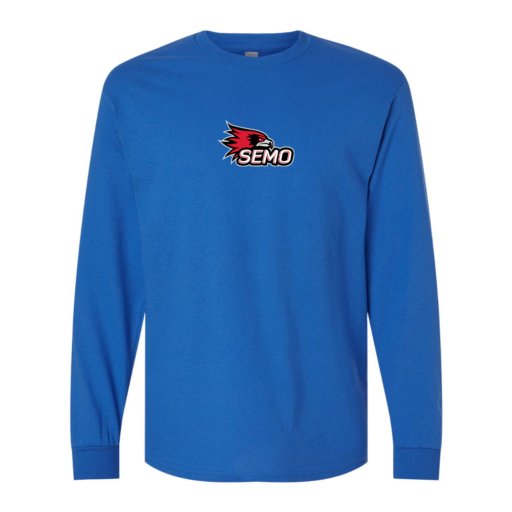 Men's SEMO Redhawks Logo Gildan Heavy Cotton Long Sleeve T-Shirt