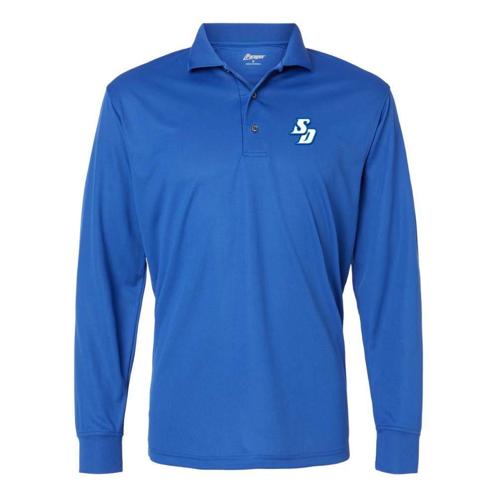Men's San Diego Toreros Logo Paragon Prescott Long Sleeve Polo