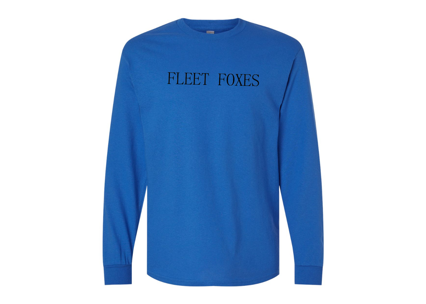Men's Fleet Foxes Logo Gildan Heavy Cotton Long Sleeve T-Shirt