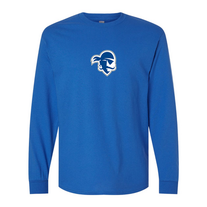 Men's Seton Hall Pirates Logo Gildan Heavy Cotton Long Sleeve T-Shirt