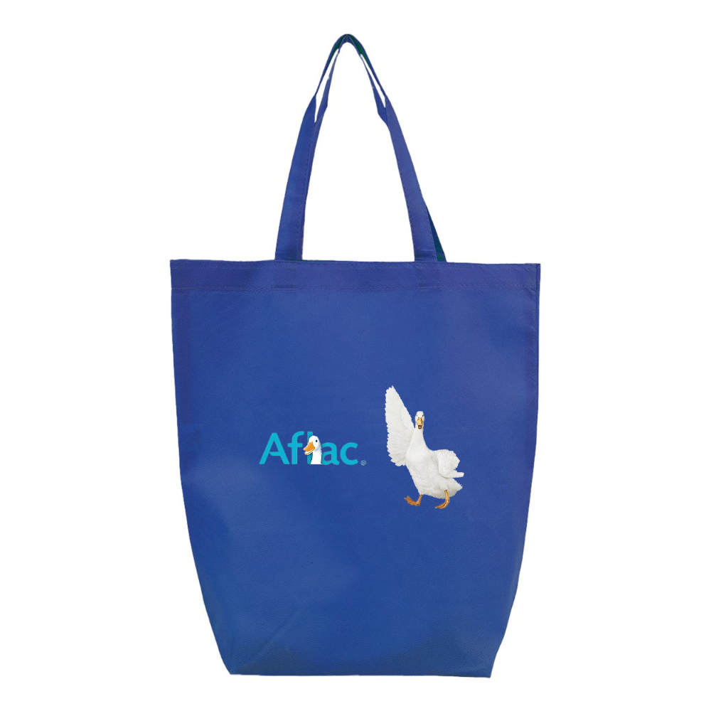 Aflac Logo and Duck Q-Tees Non-Woven Gusset Bottom Tote