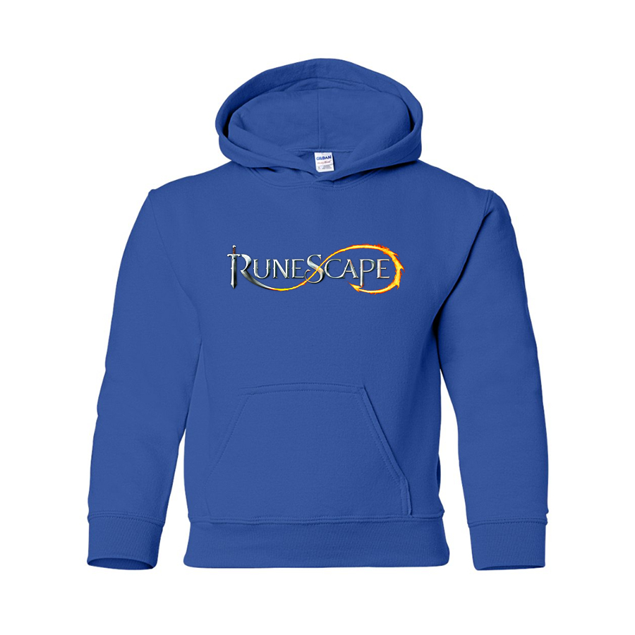 Youth Runescape Logo Gildan Heavy Blend  Hooded Sweatshirt