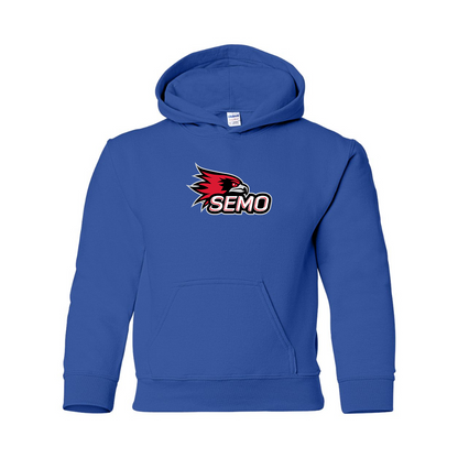 Youth SEMO Redhawks Logo Gildan Heavy Blend  Hooded Sweatshirt