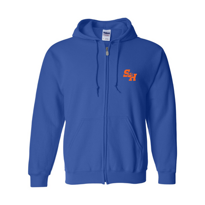 Men's Sam Houston State Bearkats Logo Gildan  Heavy Blend Full Zip Hooded Sweatshirt