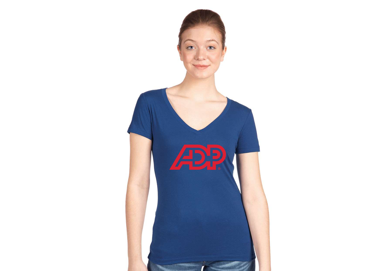 Women's ADP Logo  Next Level V-Neck T-Shirt
