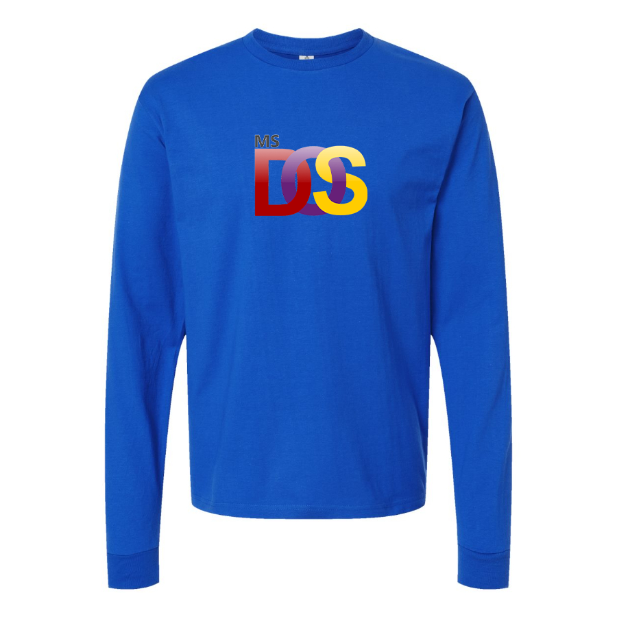 Youth MS DOS Logo Cotton Long Sleeve T-Shirt