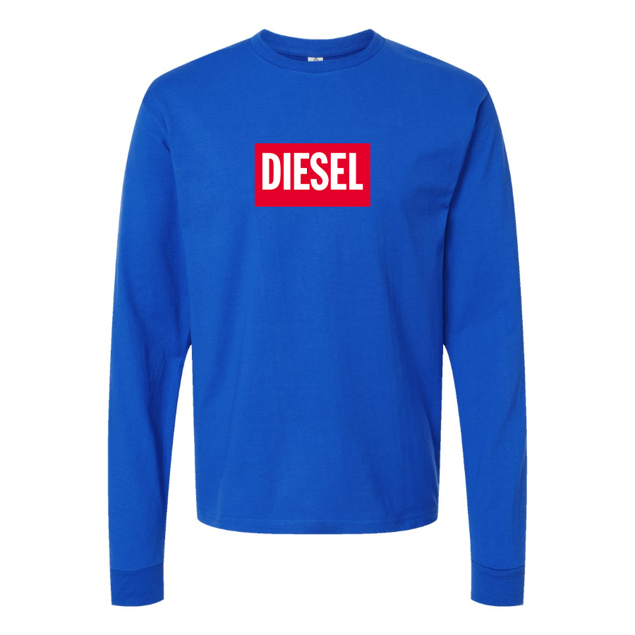 Youth Diesel Logo Cotton Long Sleeve T-Shirt