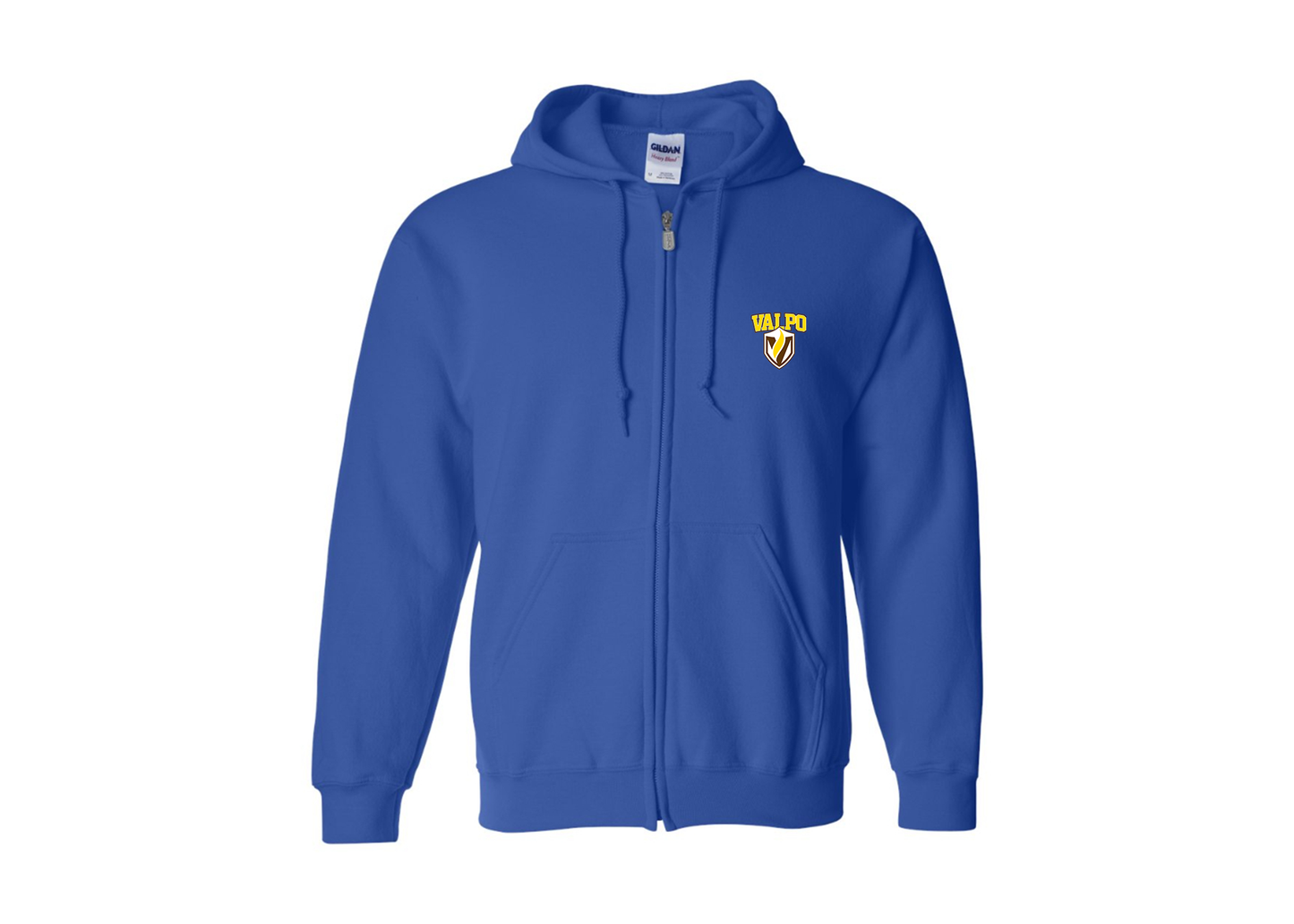 Men's Valparaiso Crusaders Gildan  Heavy Blend Full Zip Hooded Sweatshirt