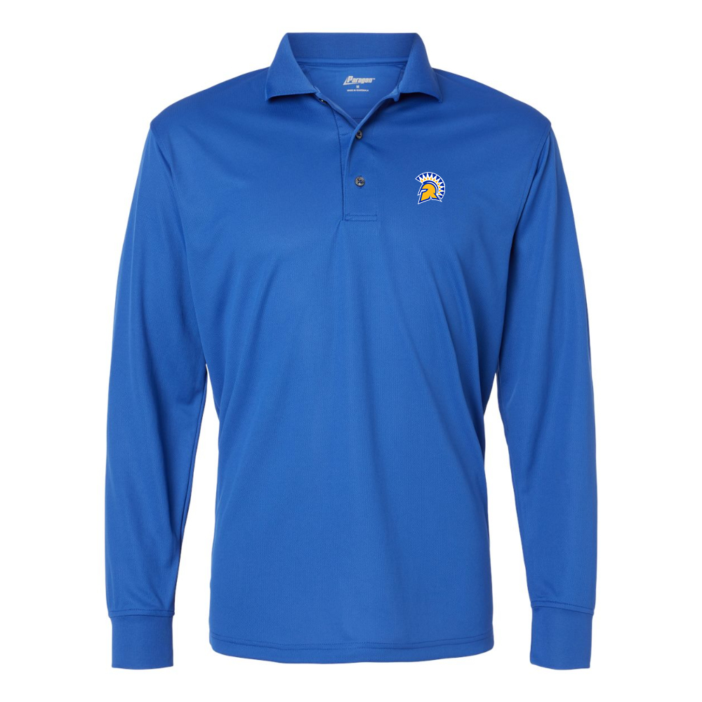 Men's San Jose State Spartans Logo Paragon Prescott Long Sleeve Polo