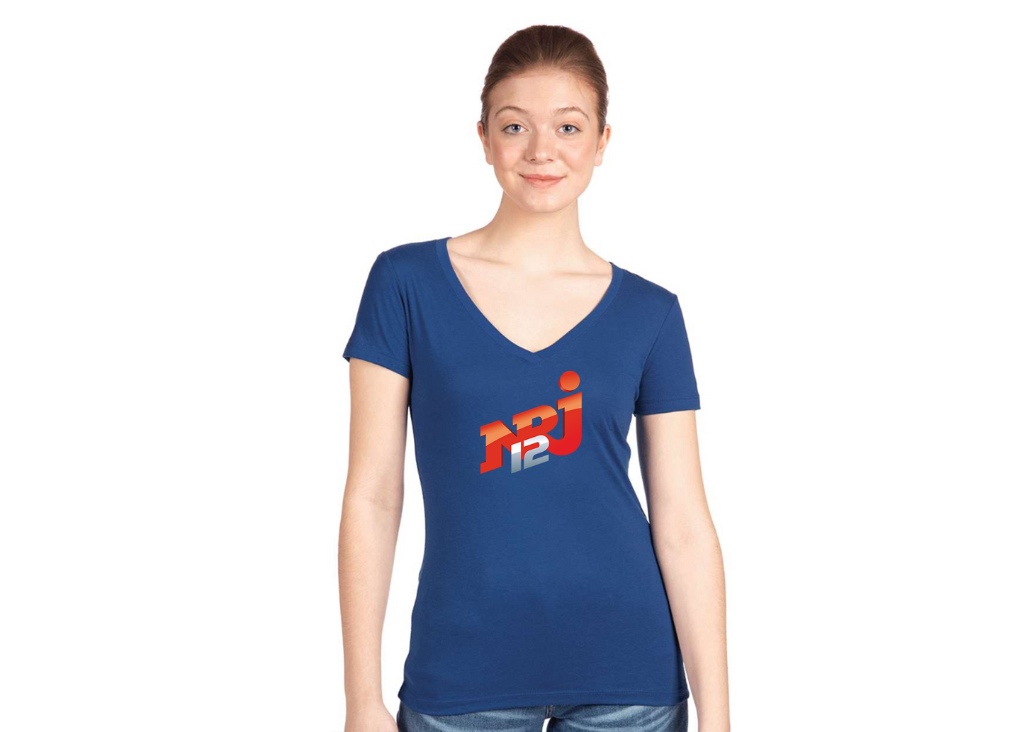 Women's  NRJ 12 Logo Next Level V-Neck T-Shirt