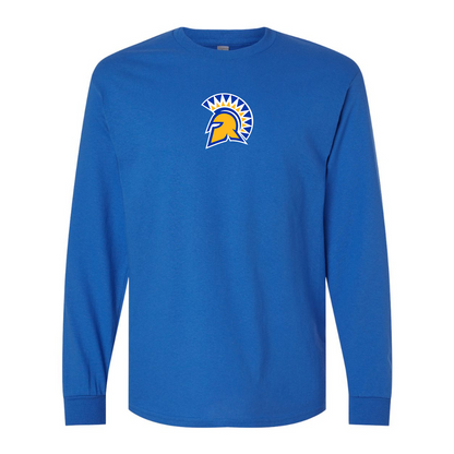 Men's San Jose State Spartans Logo Gildan Heavy Cotton Long Sleeve T-Shirt
