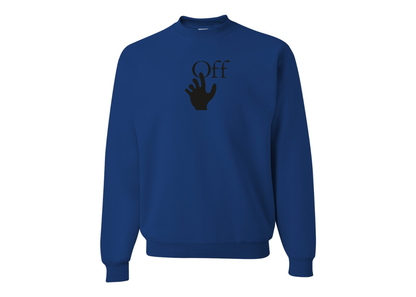 Men's Off-White Hand JERZEES NuBlend Crewneck Sweatshirt