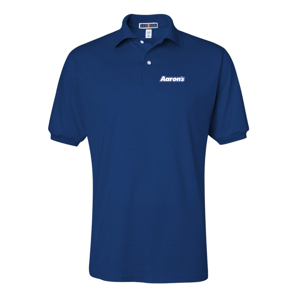 Men's Aaron_s Logo JERZEES  SpotShield polo