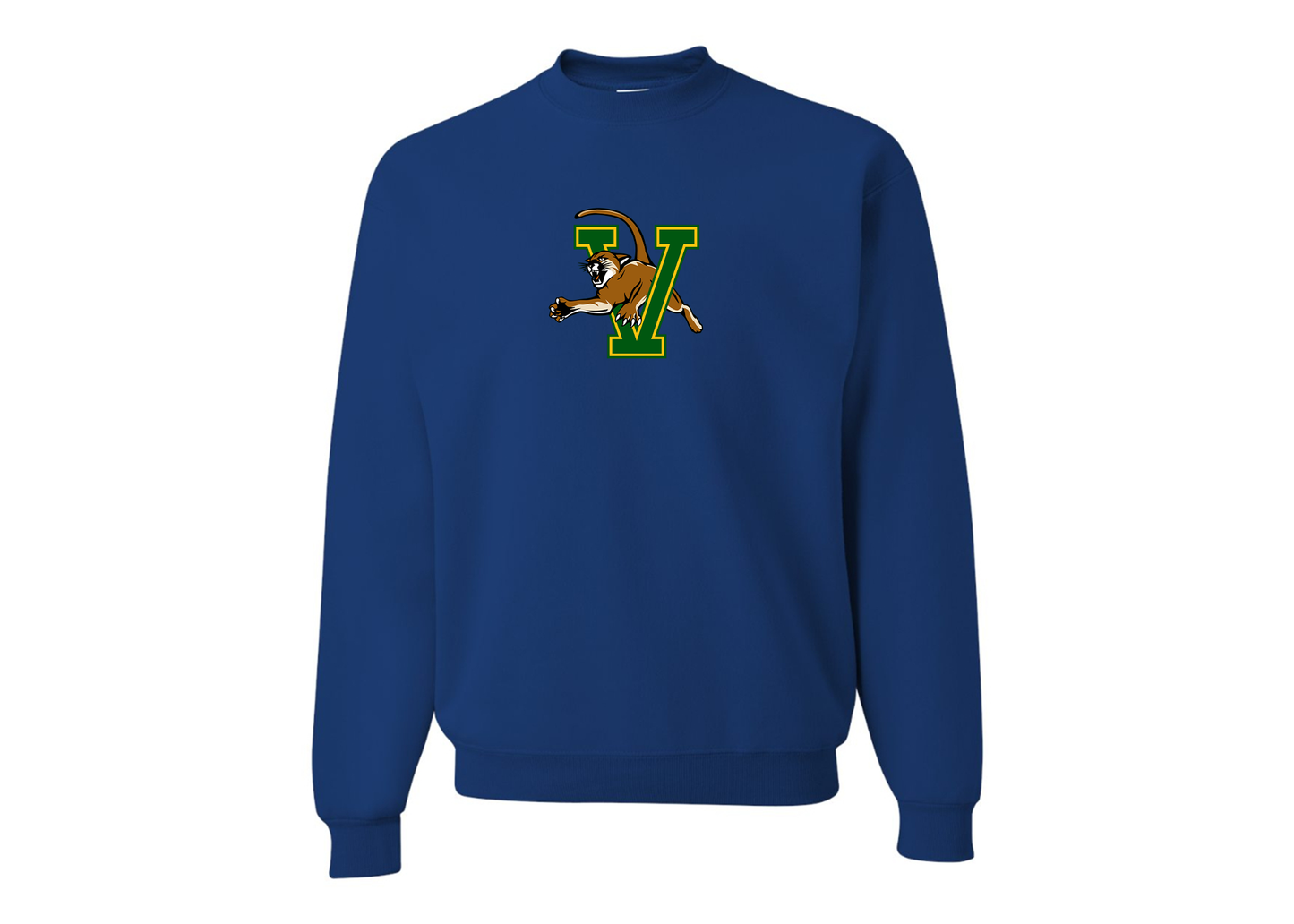 Men's Vermont Catamounts JERZEES NuBlend Crewneck Sweatshirt