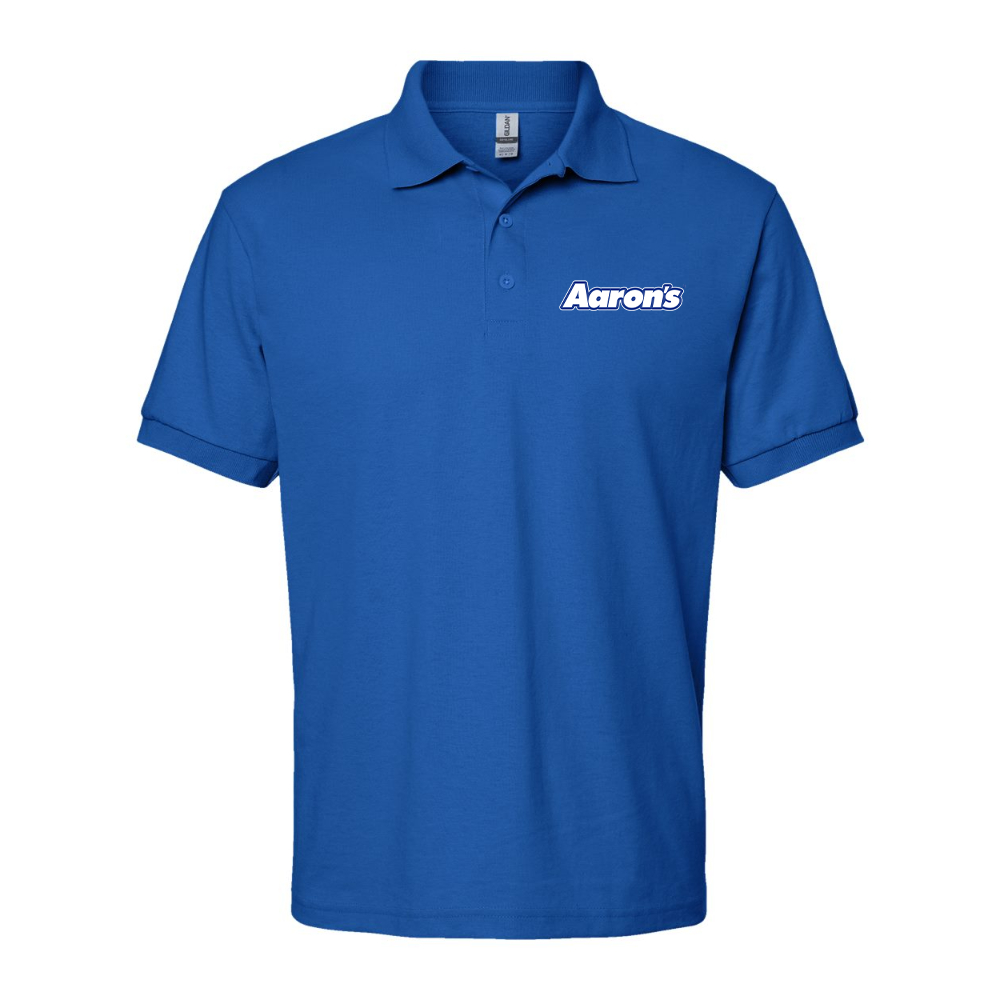 Men's Aaron_s Logo Gildan Dry Blend Jersey Polo