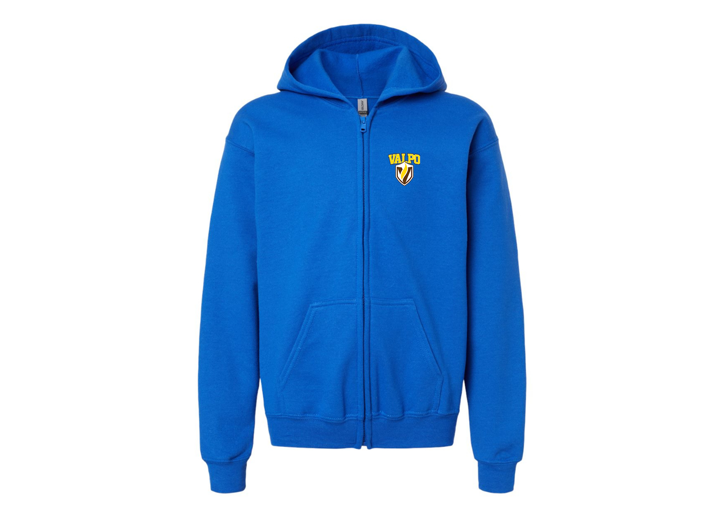 Gildan Heavy Blend Youth Valparaiso Crusaders Full Zip Hooded Sweatshirt