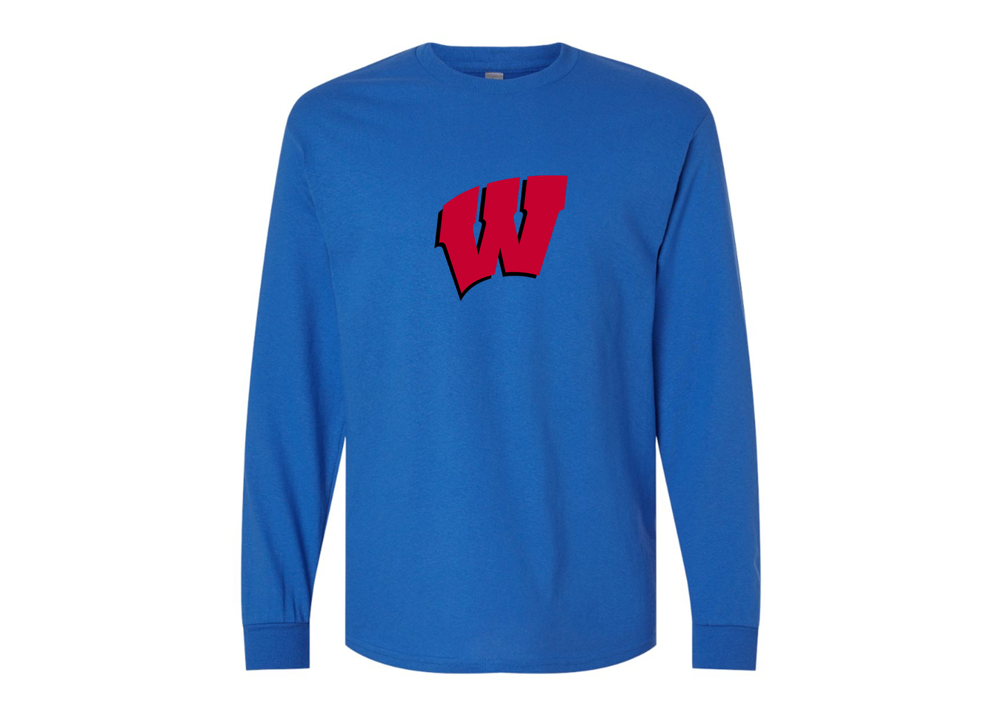 Men's Wisconsin Badgers Gildan Heavy Cotton Long Sleeve T-Shirt