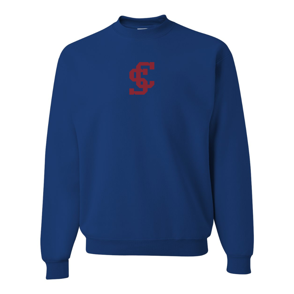 Men's Santa Clara Broncos Logo JERZEES NuBlend Crewneck Sweatshirt