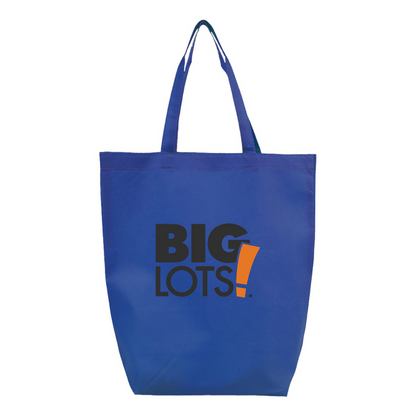 Big Lots Logo Q-Tees Non-Woven Gusset Bottom Tote