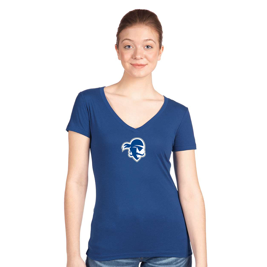 Women's Seton Hall Pirates Logo Next Level V-Neck T-Shirt