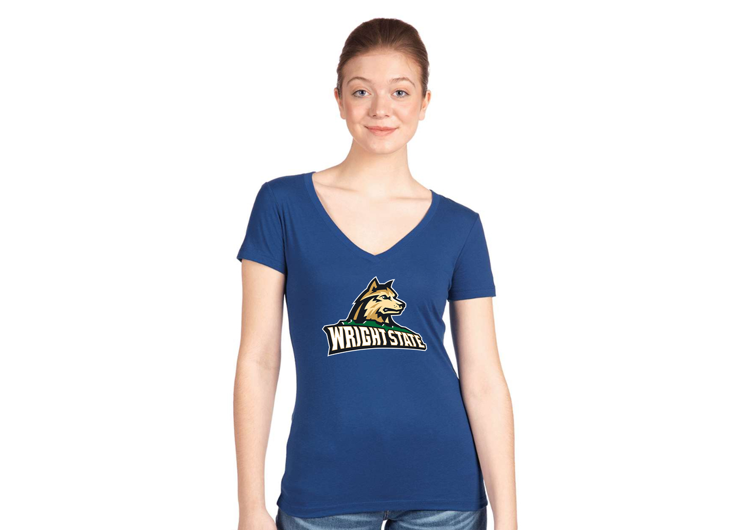 Women's Wright State Raiders Next Level V-Neck T-Shirt