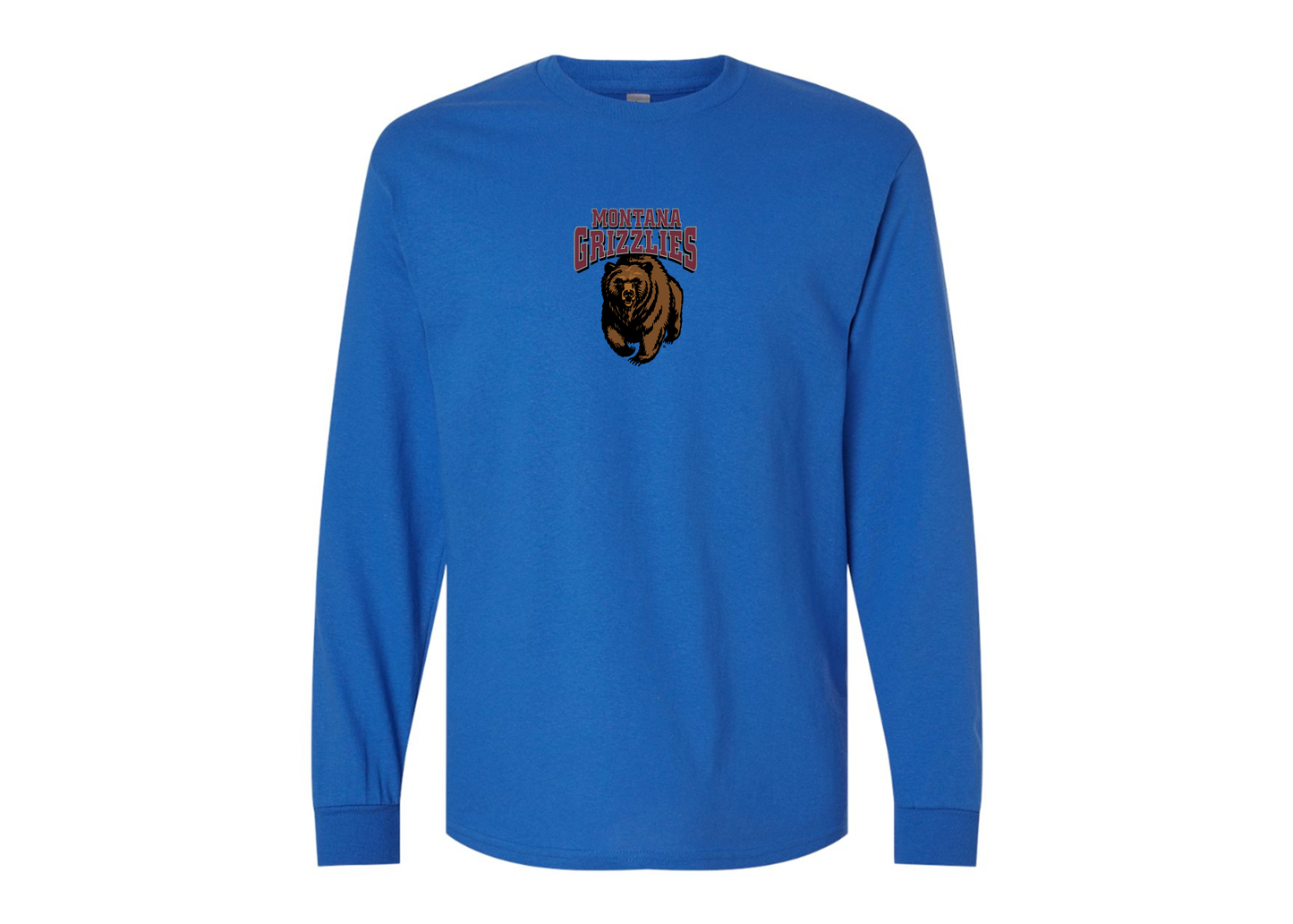 Men's Montana Grizzliesl Gildan Heavy Cotton Long Sleeve T-Shirt