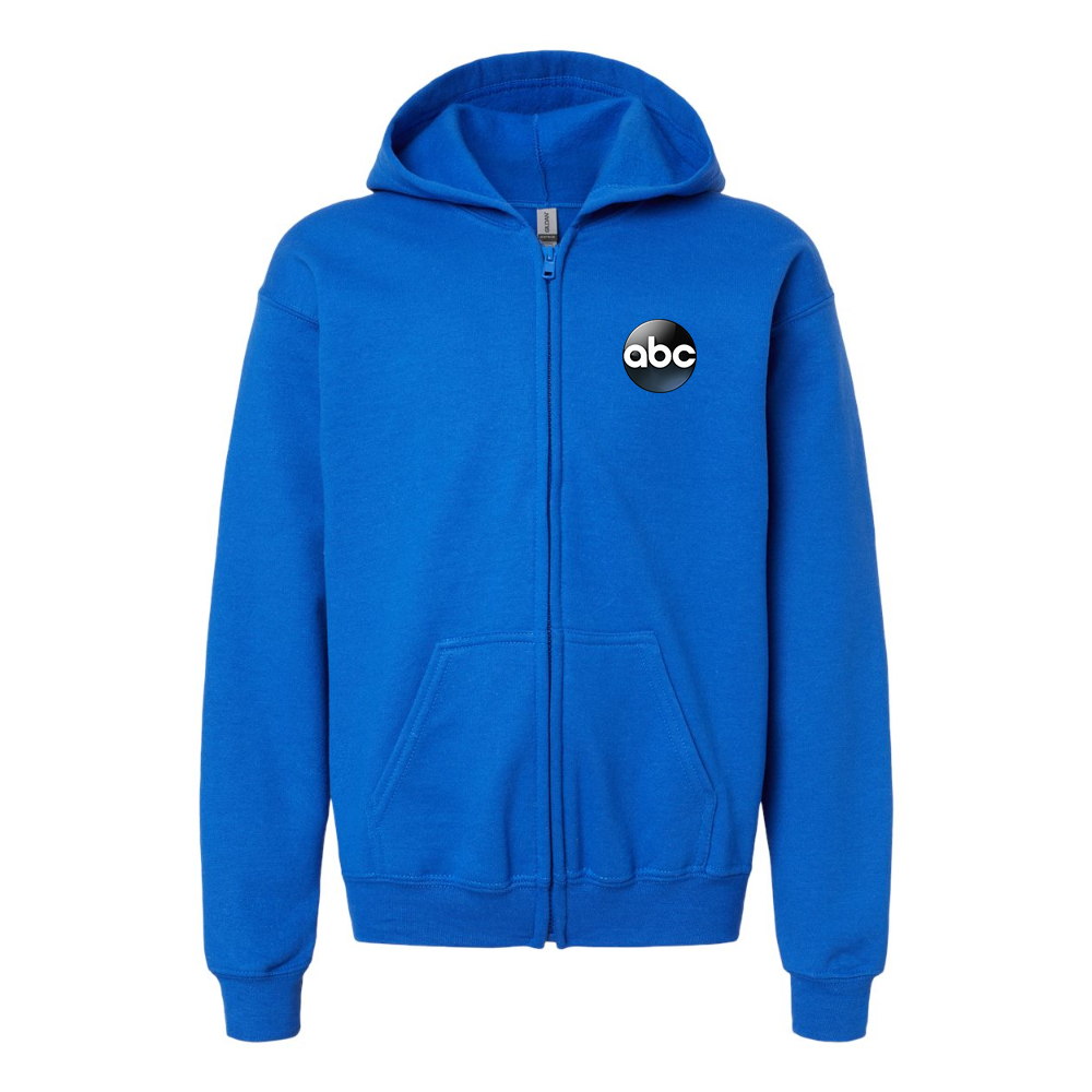 Gildan Heavy Blend Youth Abc Logo Full Zip Hooded Sweatshirt