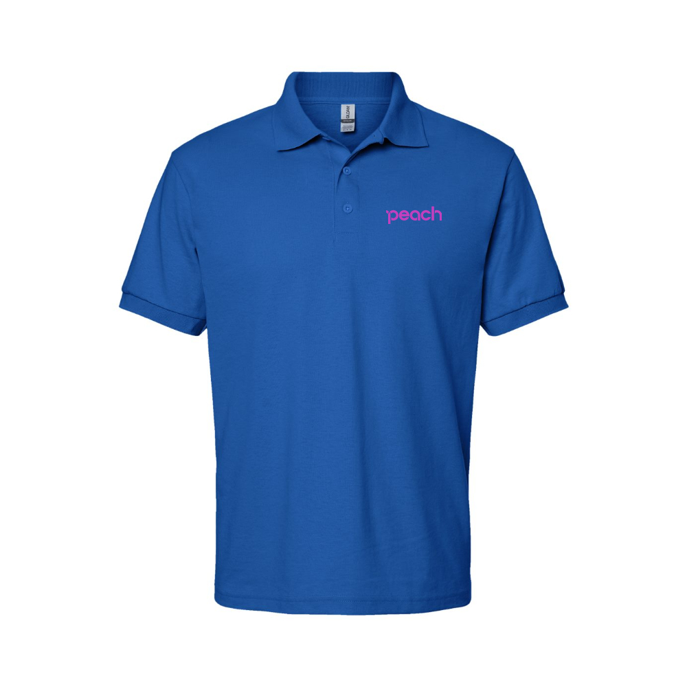 Men's Peach Aviation Logo Dry Blend Polo