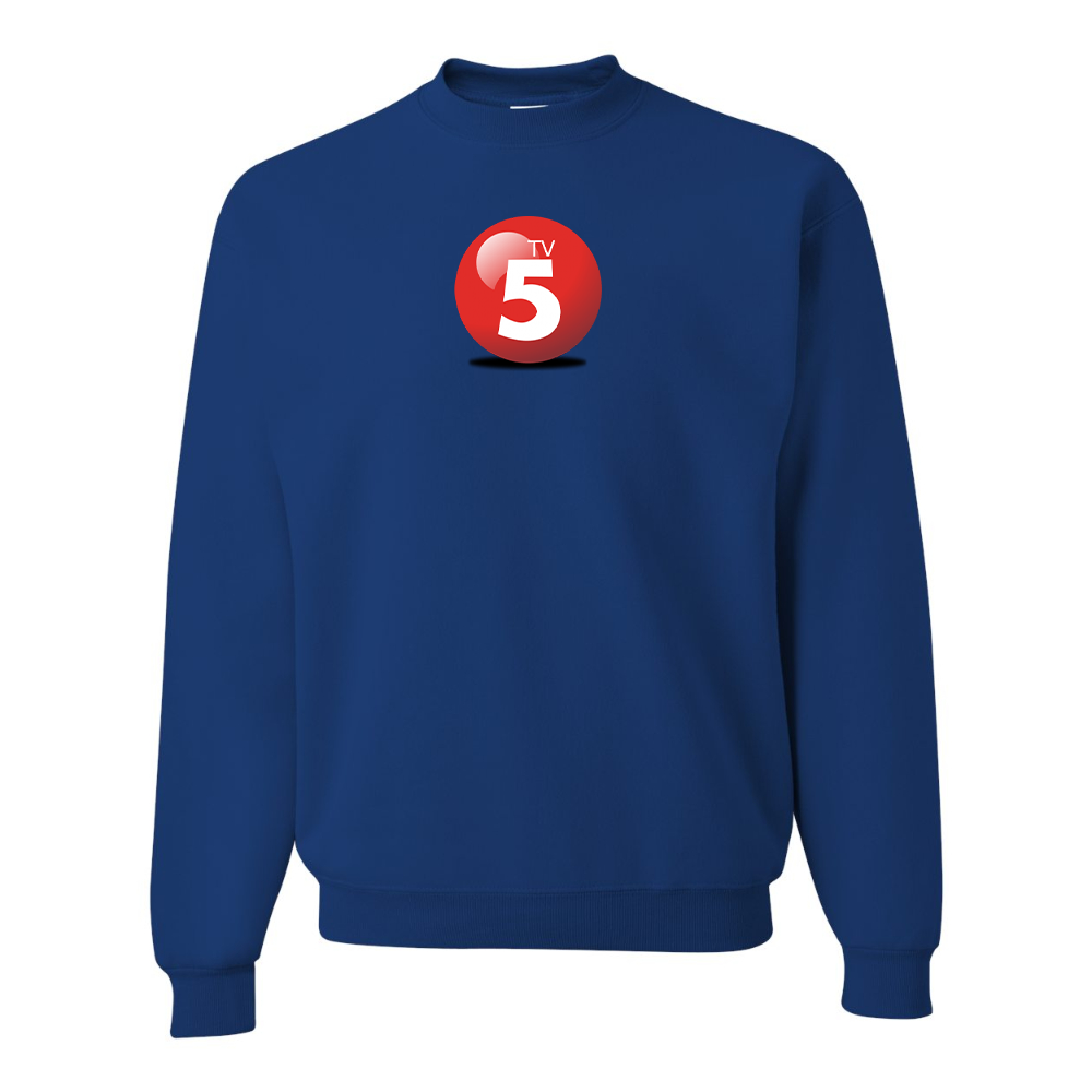 Men's ABC TV5 Logo  JERZEES NuBlend Crewneck Sweatshirt
