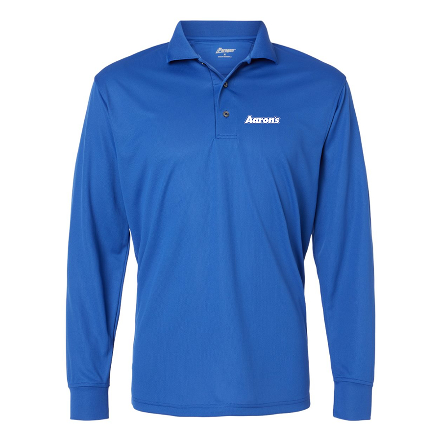 Men's Aaron_s Logo Paragon Prescott Long Sleeve Polo