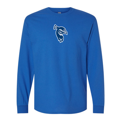 Men's Saint Peters Peacocks Logo Gildan Heavy Cotton Long Sleeve T-Shirt