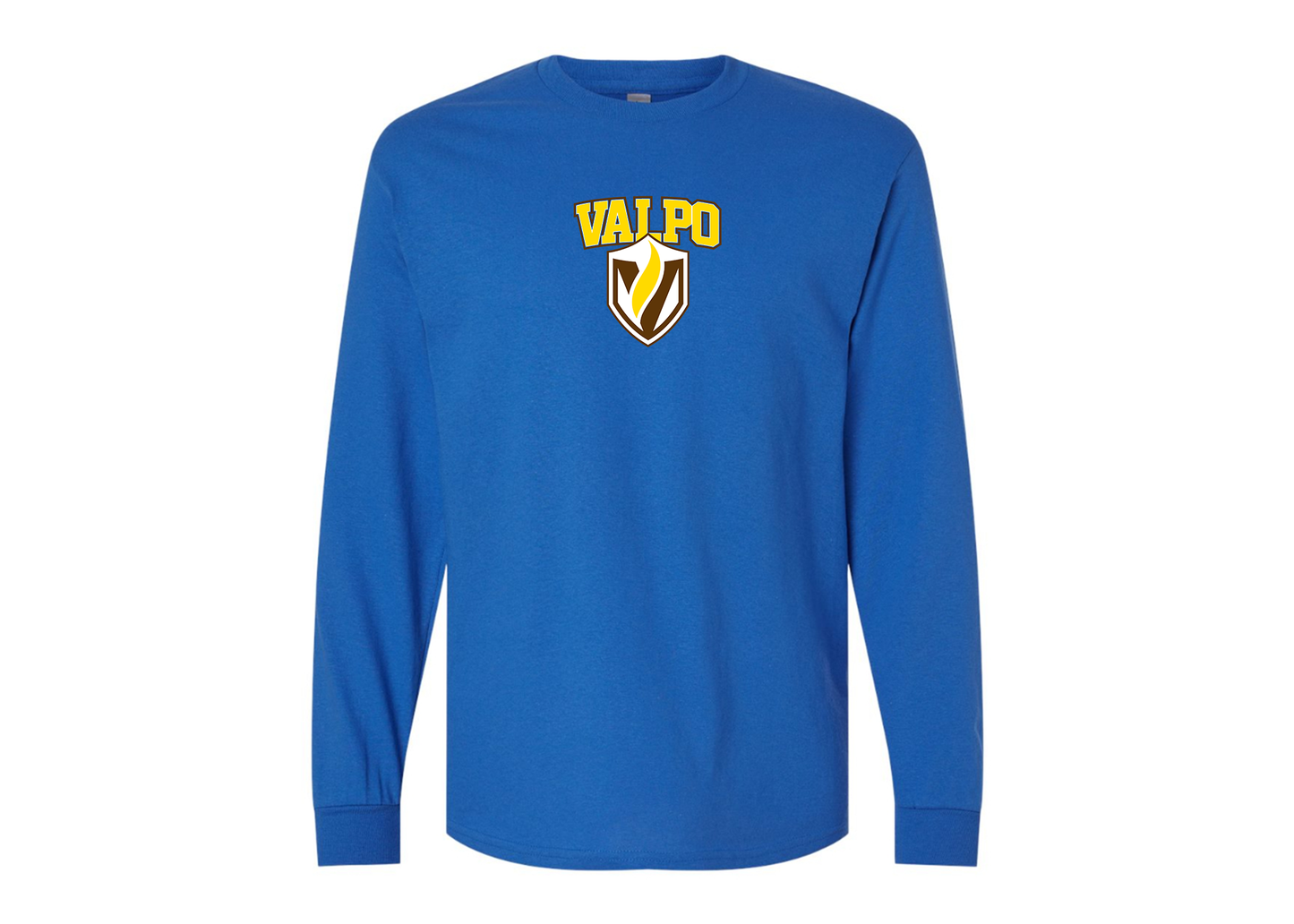 Men's Valparaiso Crusaders Gildan Heavy Cotton Long Sleeve T-Shirt