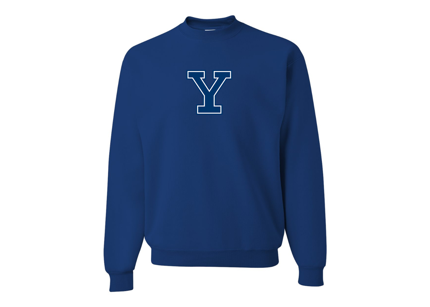 Men's Yale Bulldogs JERZEES NuBlend Crewneck Sweatshirt
