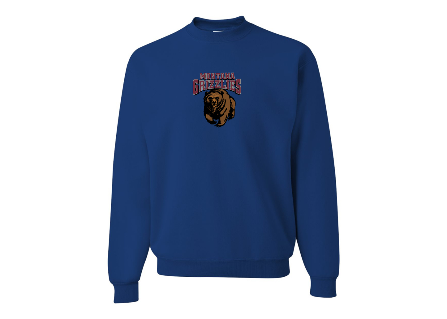 Men's Montana Grizzliesl JERZEES NuBlend Crewneck Sweatshirt