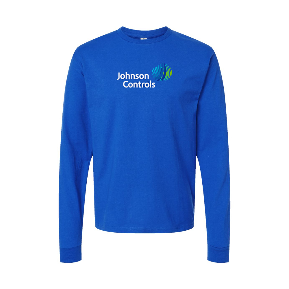 Youth Johnson-Controls Logo Cotton Long Sleeve T-Shirt