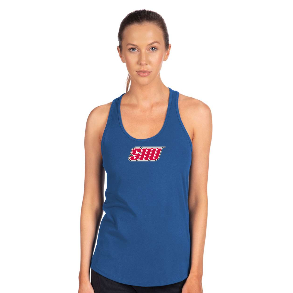 Women's Sacred Heart Pioneers Logo Next Level Ideal Racerback Tank