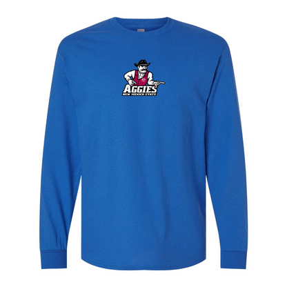 Men's Aggies New Mexico State Logo Gildan Heavy Cotton Long Sleeve T-Shirt