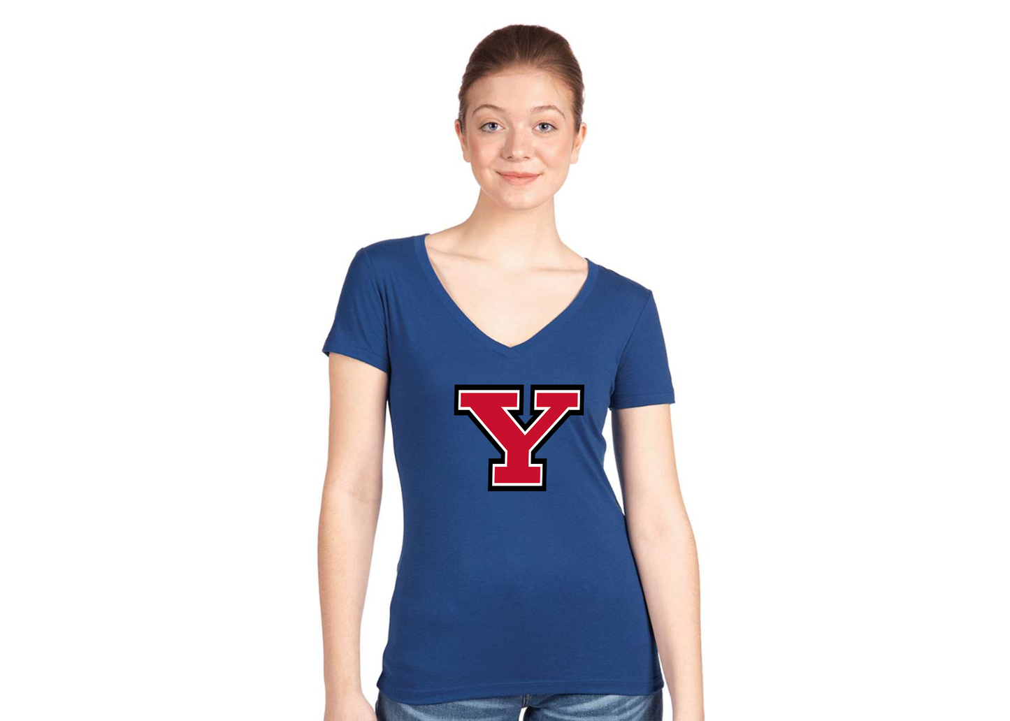 Women's Youngstown State Penguins Next Level V-Neck T-Shirt