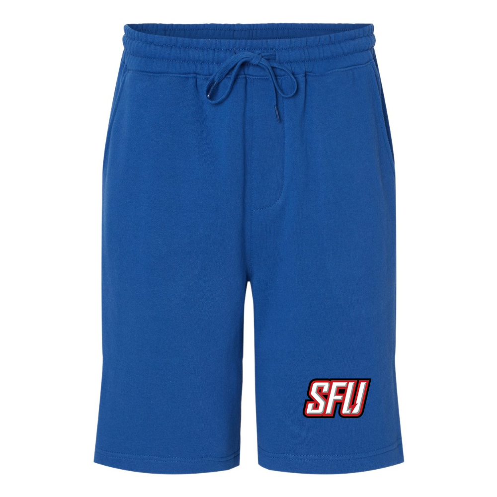 Men's Saint Francis Red Flash Logo Independent Trading Co Midweight Fleece Shorts