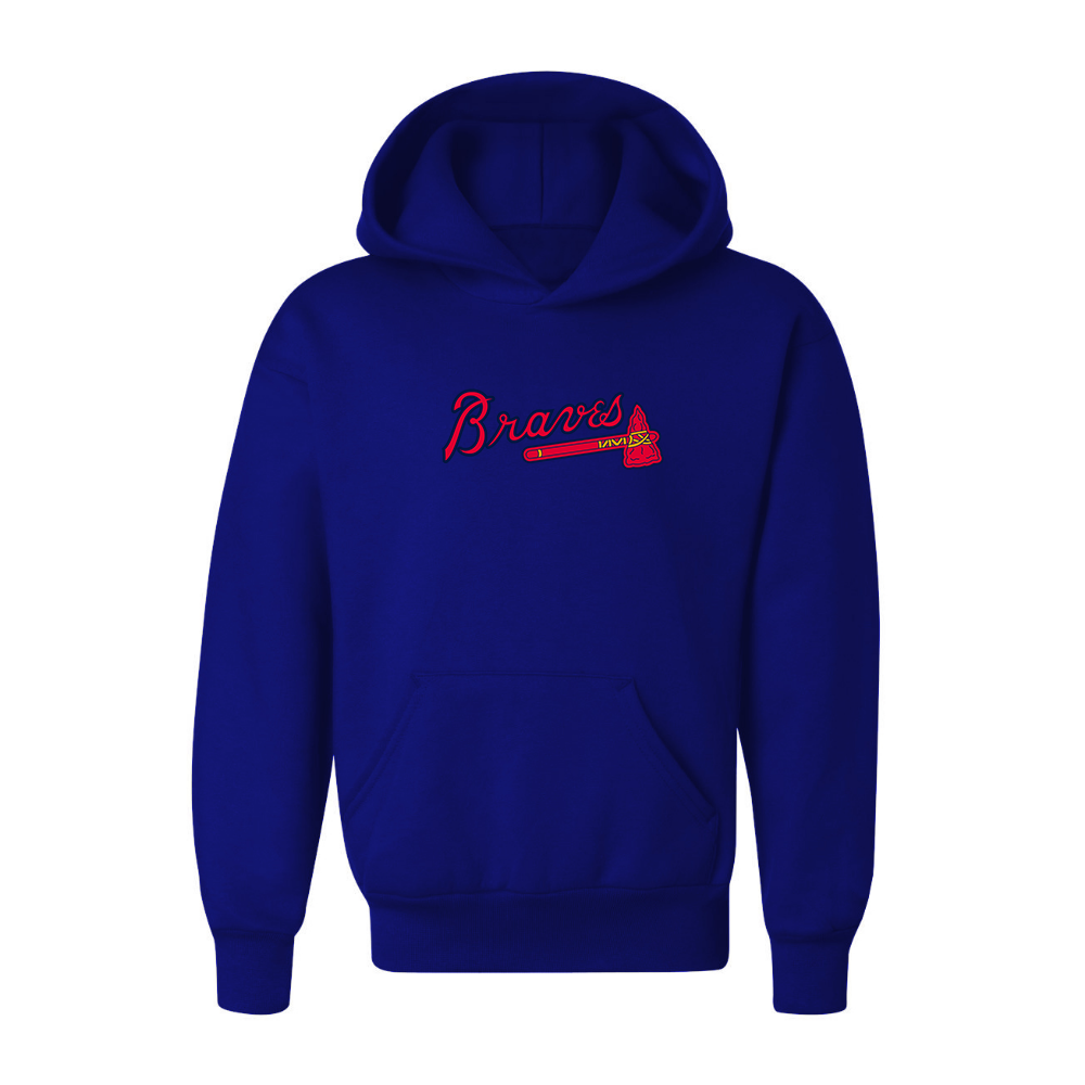 Youth Atlanta Braves Logo Pullover Hoodie
