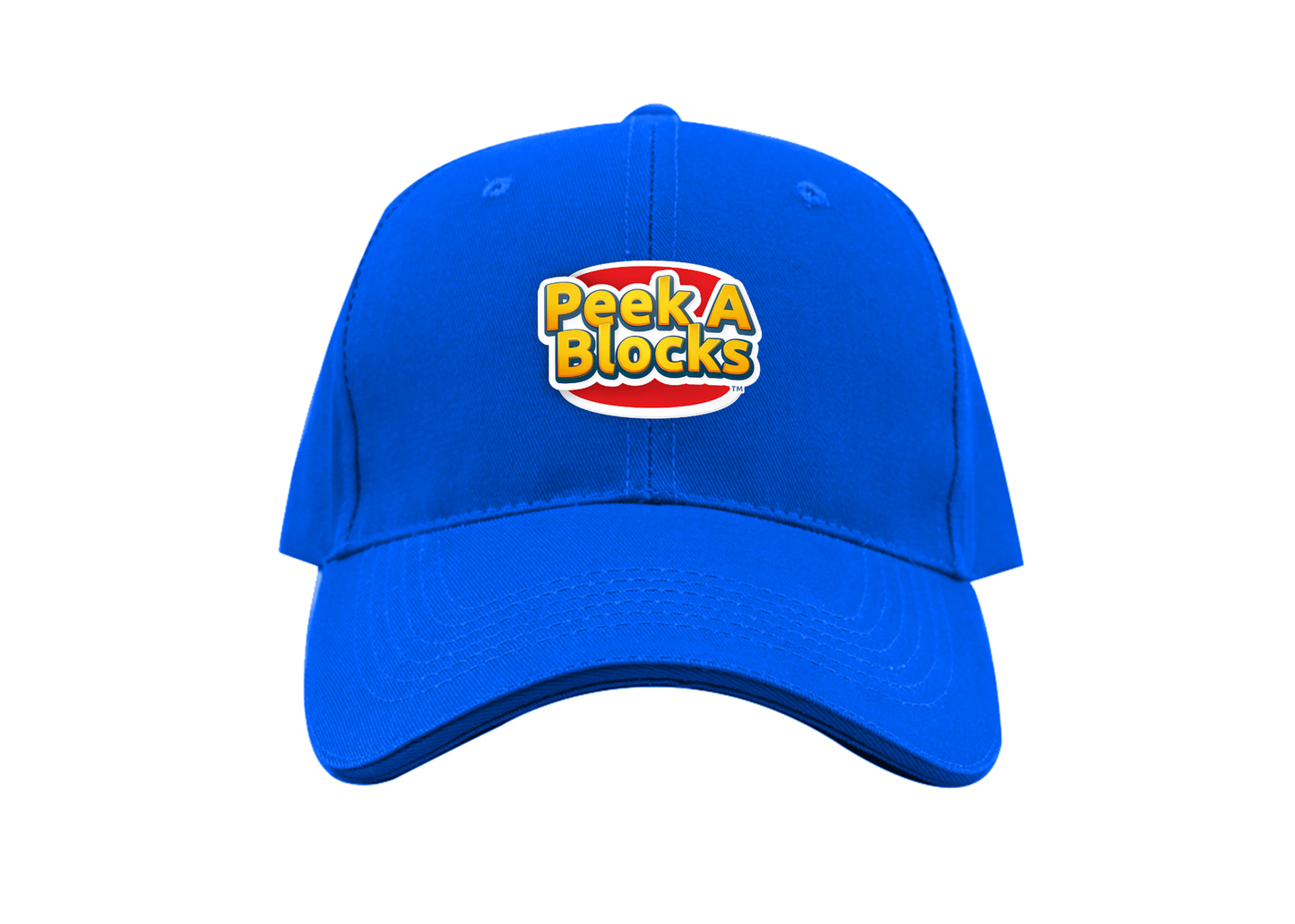 Peek A Blocks Logo Dad Baseball Cap Hat
