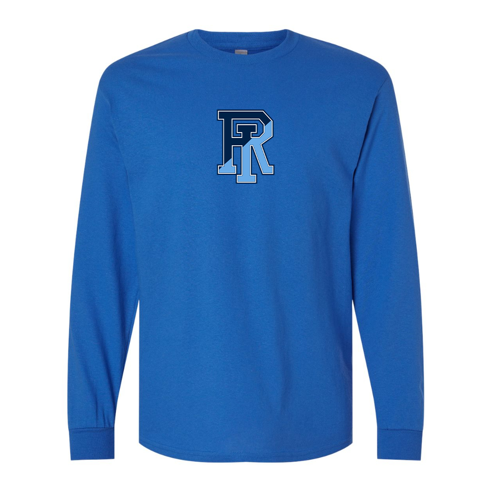 Men's Rhode Island Rams Logo Gildan Heavy Cotton Long Sleeve T-Shirt