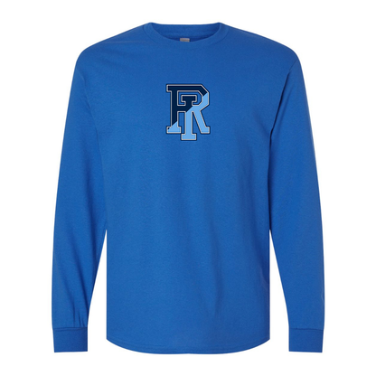 Men's Rhode Island Rams Logo Gildan Heavy Cotton Long Sleeve T-Shirt