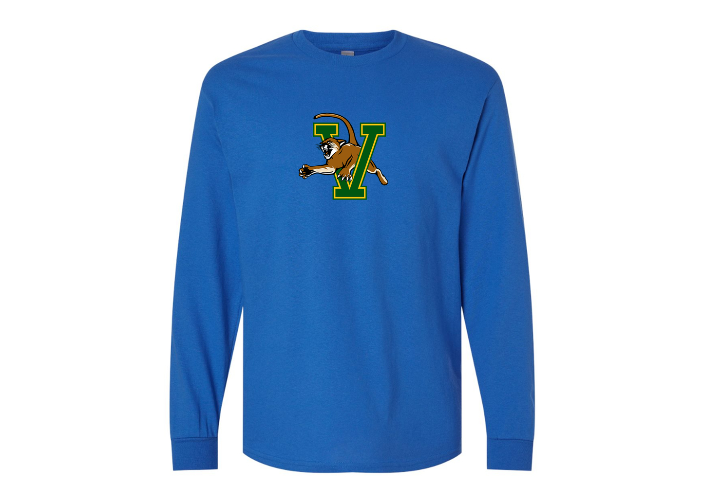 Men's Vermont Catamounts Gildan Heavy Cotton Long Sleeve T-Shirt