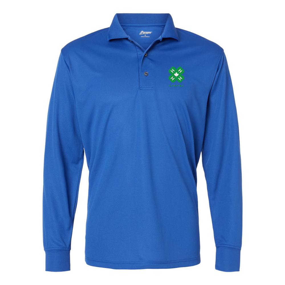 Men's 4H Canada Logo Paragon Prescott Long Sleeve Polo