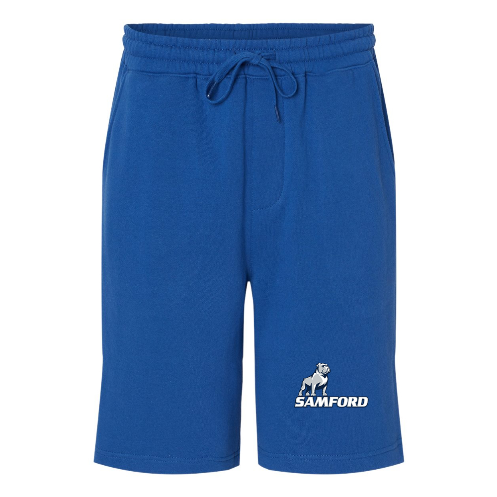 Men's Samford Bulldogs Logo Independent Trading Co Midweight Fleece Shorts