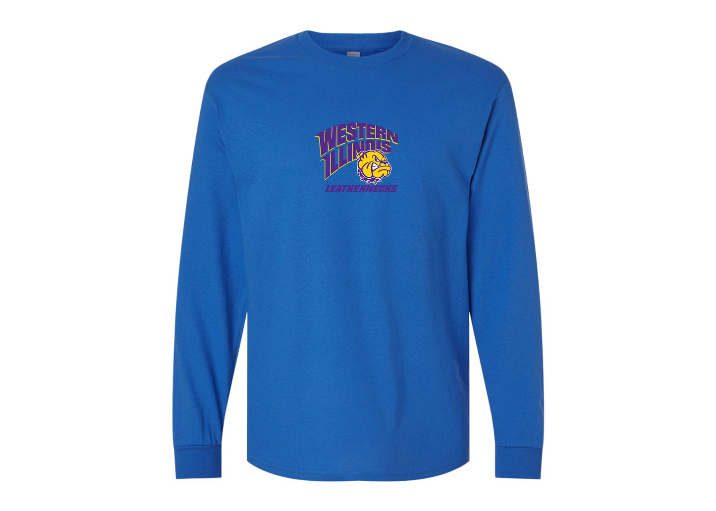 Men's Western Illinois Leathernecks Gildan Heavy Cotton Long Sleeve T-Shirt