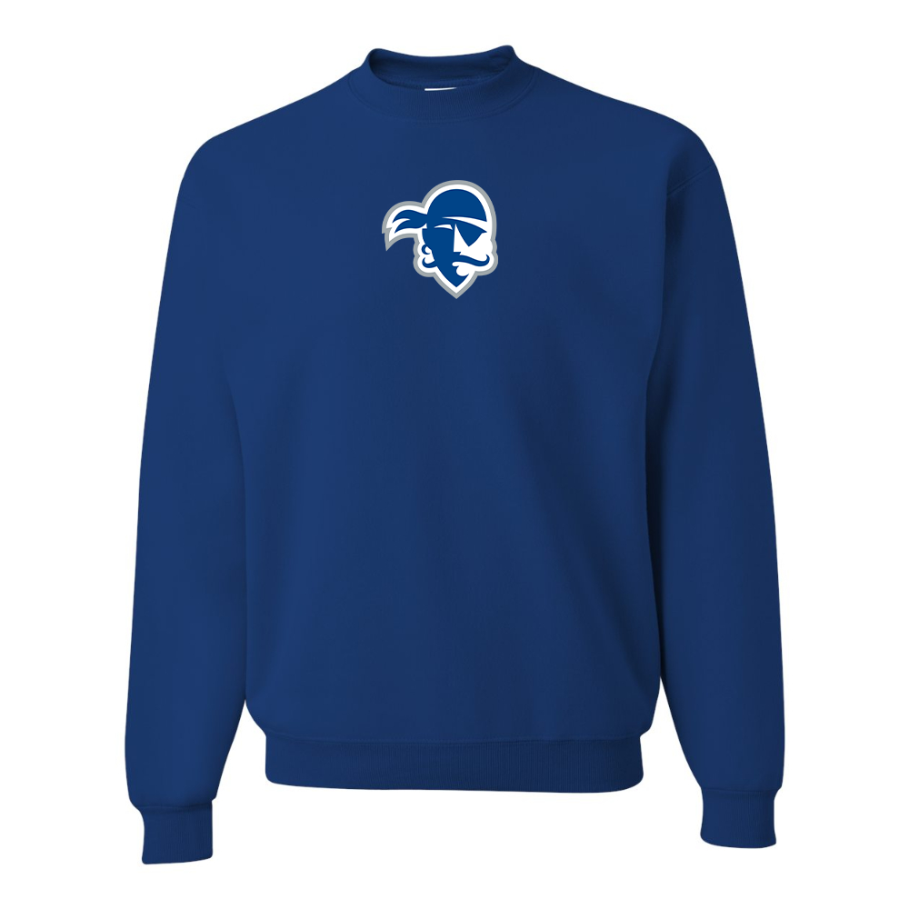 Men's Seton Hall Pirates Logo JERZEES NuBlend Crewneck Sweatshirt